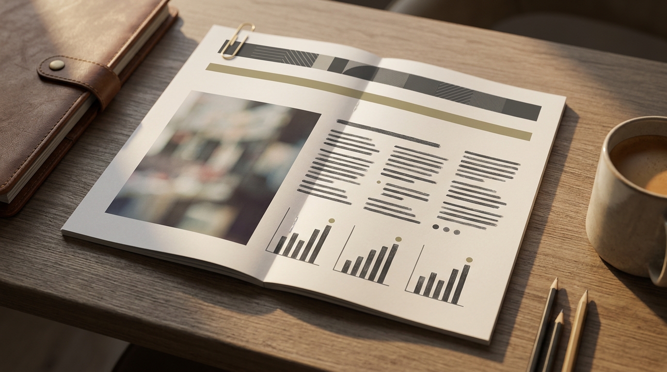 Content & Editorial monthly report mockup — Weir Digital Media