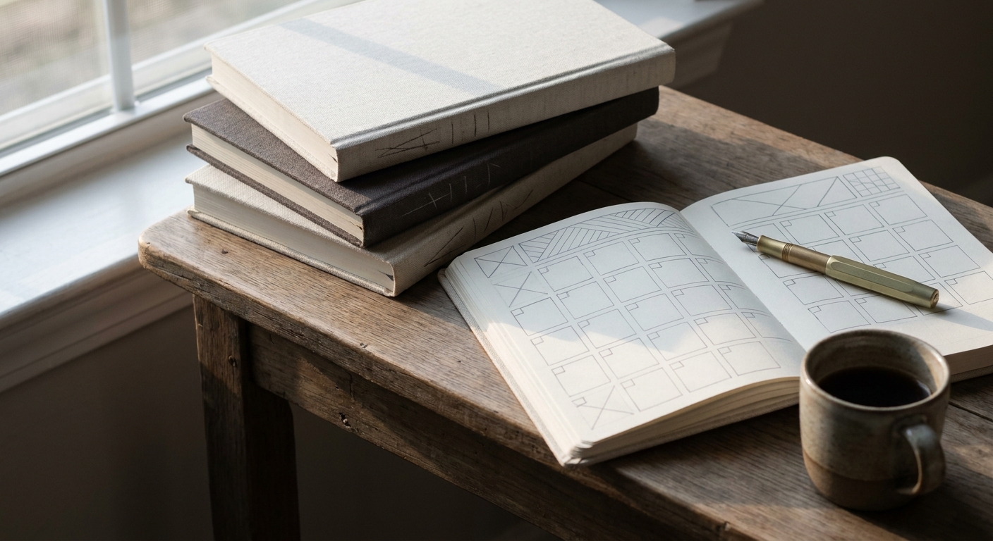 The studio reading table — Weir Digital Media playbook library